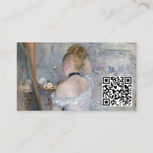 Berthe Morisot - Woman at Her Toilette - QR Code 名刺 (正面)