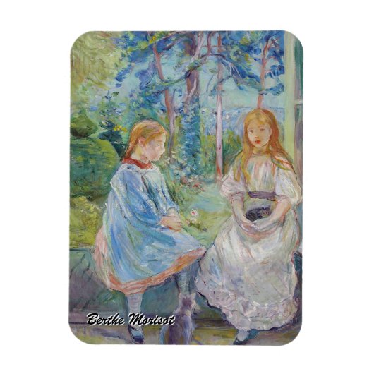Berthe Morisot - Young Girls at the Window マグネット (縦)