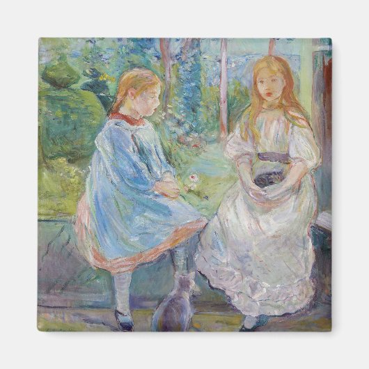 Berthe Morisot - Young Girls at the Window マグネット (正面)