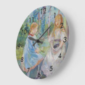 Berthe Morisot - Young Girls at the Window ラージ壁時計 (傾斜)