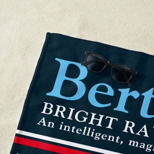 Bertie personalized name meaning red blue white ビーチタオル (インサイチュ)