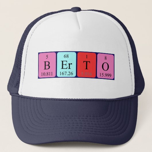 Berto定期テーブル名hat キャップ (正面)