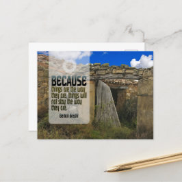 Bertolt Brecht感動的引用文「変更」 ポストカード