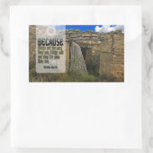 Bertolt Brecht感動的引用文「変更」 長方形シール (バッグ)