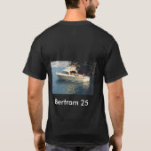 Bertram 25のティーのTシャツのTシャツのボートの船遊び Tシャツ (裏面)