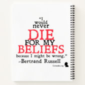 Bertrand Russell Spiral Notebook ノートブック (裏面)