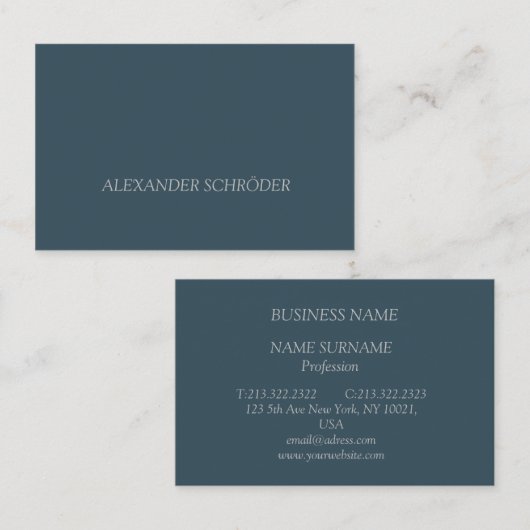 Berufliche, moderne, elegante, minimalistische  名刺 (正面/裏面)