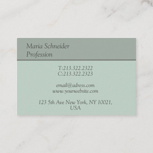 Berufliche, moderne, elegante, minimalistische 名刺 (裏面)