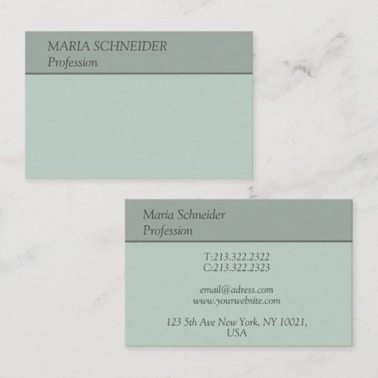 Berufliche, moderne, elegante, minimalistische 名刺 (正面/裏面)