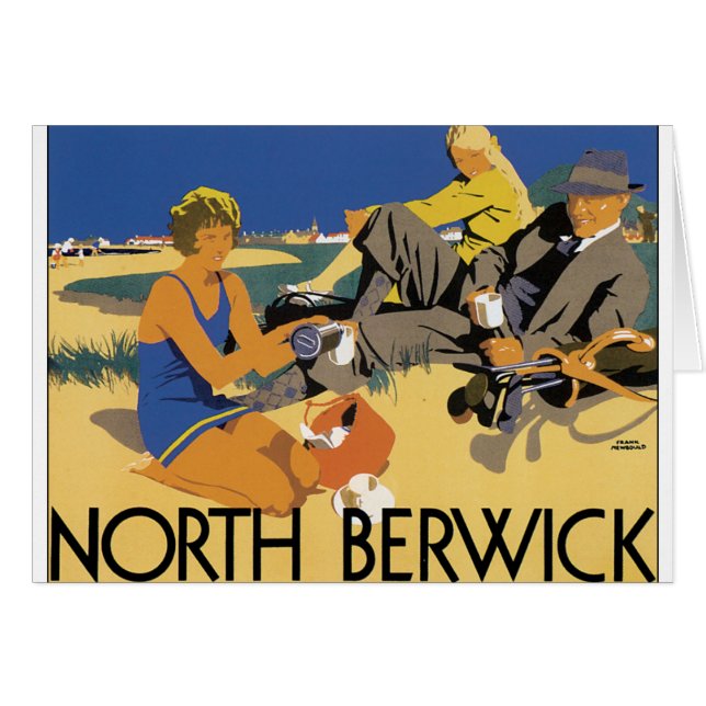 Berwickのスコットランドのヴィンテージ旅行ポスター (正面横)