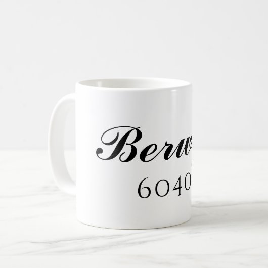 Berwyn、イリノイ州Zip Code Mug コーヒーマグカップ (正面左)