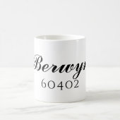 Berwyn、イリノイ州Zip Code Mug コーヒーマグカップ (中央)