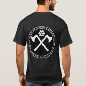 Berzerkerの黒く及び白いシールのワイシャツ Tシャツ (裏面)