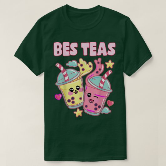 Bes Teasかわいいバブルティーお気に入り最高の友達の川井 Tシャツ (デザイン正面)
