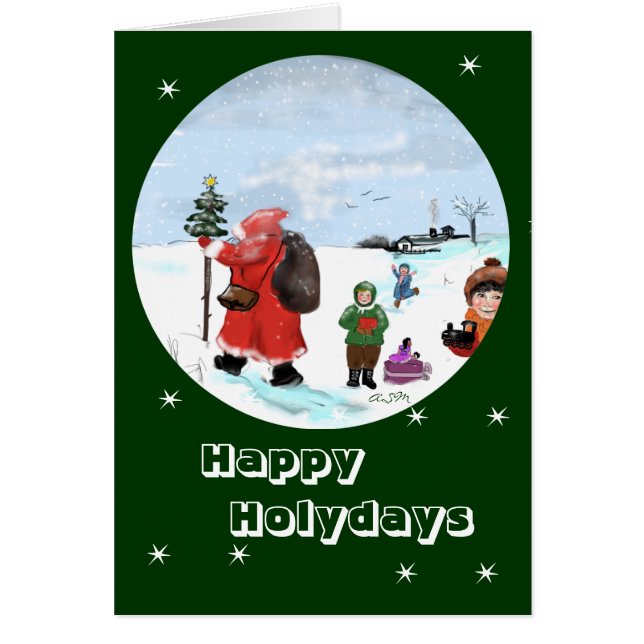 Bescherung im Schnee...grusskarte (正面)