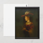 Beschreibung：レンブラント、サスキア・フォン・タイレンバラim ポストカード (正面/裏面)