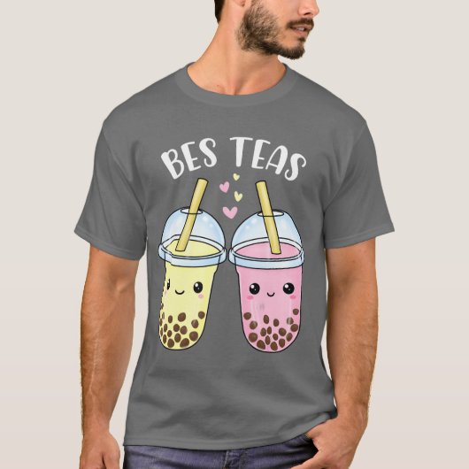 Beseas Besties Kawaii Cute Best Boba Friends famil Tシャツ (正面)