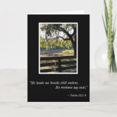 Beside the Still Waters - Psalms 23 Sympathy Card カード (正面)