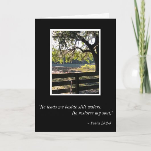 Beside the Still Waters - Psalms 23 Sympathy Card カード (正面)