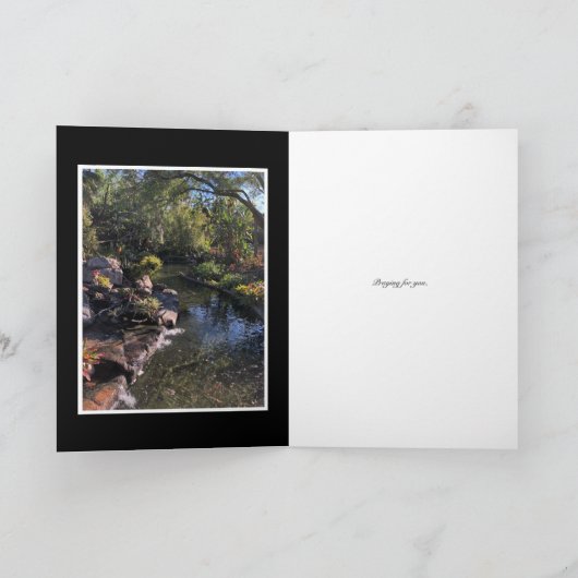 Beside the Still Waters - Psalms 23 Sympathy Card カード (内部)