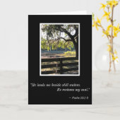 Beside the Still Waters - Psalms 23 Sympathy Card カード (黄色い花)