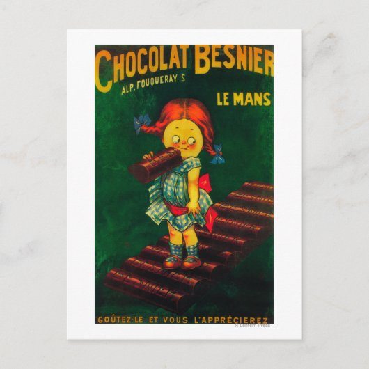 Besnier Chocolateプロモーションのポスター ポストカード (正面)