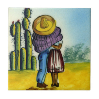 Beso -キスのヴィンテージのスタイルのメキシコ人のタイル タイル