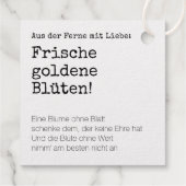 Besondere Blüten Geschenke フェイバータグ (裏面)