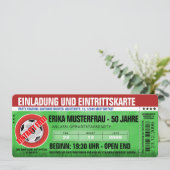 Besondere Einladungskarte Ticket Fußball 招待状 (スタンド正面)