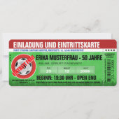 Besondere Einladungskarte Ticket Fußball 招待状 (正面)