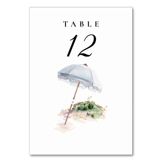 Bespokeビーチ結婚式テーブル番号 テーブルナンバー (正面)