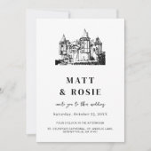 Bespoke結婚 With Venue Sketch DIGITAL DOWNLOAD 招待状 (正面)