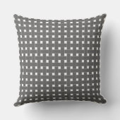 Bespoke Charcoal Tiny Stars Throw Pillow - Modern  クッション (裏面)