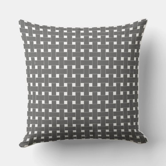 Bespoke Charcoal Tiny Stars Throw Pillow - Modern  クッション (裏面)