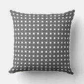 Bespoke Charcoal Tiny Stars Throw Pillow - Modern  クッション (正面)