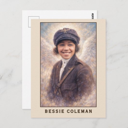Bessie Coleman Aviatrix Angel ポストカード (正面/裏面)
