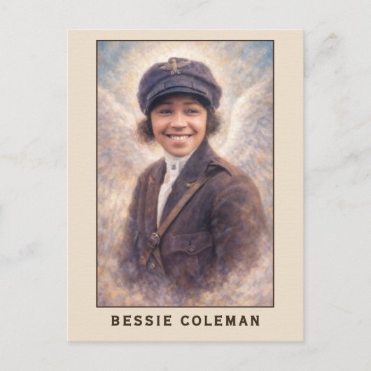 Bessie Coleman Aviatrix Angel ポストカード (正面)