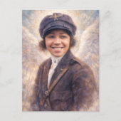 Bessie Coleman Portrait Painting - Angelcore Style ポストカード (正面)