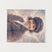 Bessie Coleman With Wings Painting タペストリー (正面(横))