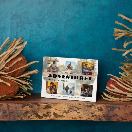 Best Adventures Start With Daddy Photo Plaque フォトプラーク (側面)