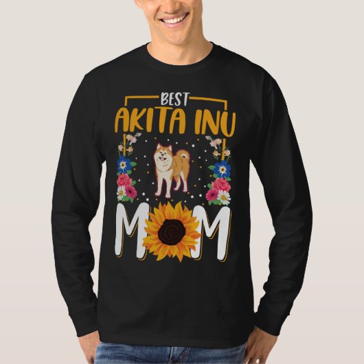 Best Akita Inu Mom Ever 1 Tシャツ (正面)