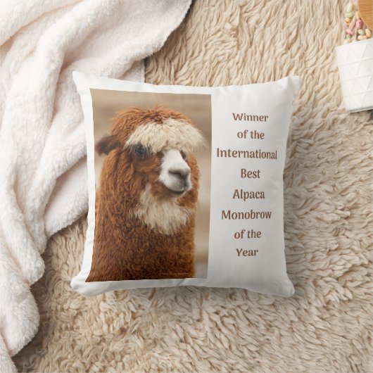 Best Alpaca Monobrow クッション (ブランケット)