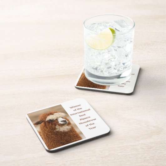 Best Alpaca Monobrow コースター (右側)