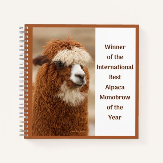 Best Alpaca Monobrow ノートブック (正面)