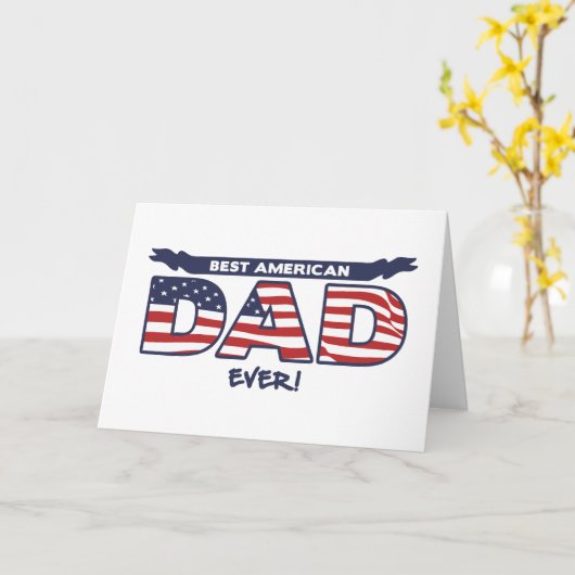 Best American Dad Ever カード (黄色い花)