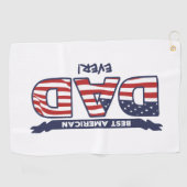 Best American Dad Ever ゴルフタオル (横)