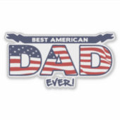 Best American Dad Ever シール (正面)