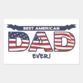 Best American Dad Ever 長方形シール (正面)