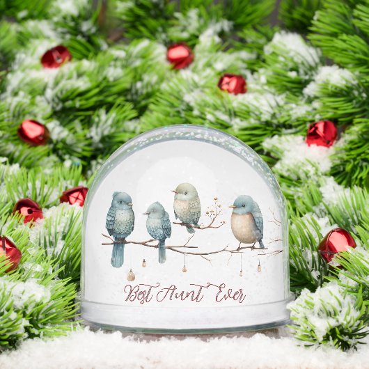 Best Aunt Ever Blue Birds Whimsical Watercolor  (クリスマス)