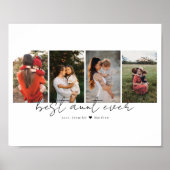 Best Aunt Ever Modern Script 4 Photos Collage Gift ポスター (正面)
